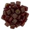 Czechmate 6mm Square Glass Czech Two Hole Tile Bead, Oxblood/Gold Marbled